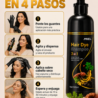 Shampoo Cubre Canas 3 en 1 marca Miel